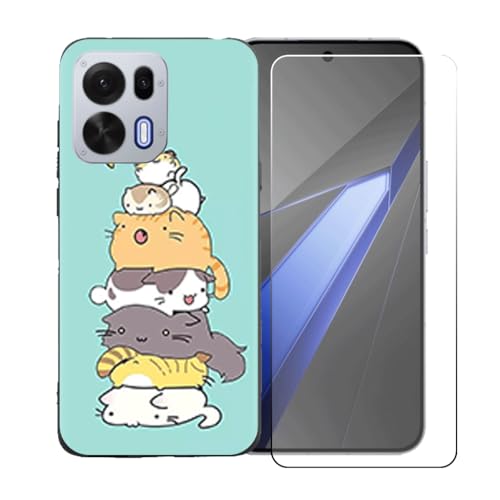CongJiaLingXi�P�[�X�K�p �� Oppo Find X9s Pro (6.32") �K�p �� �d�����ꂽ�K���X�X�N���[���v���e�N�^�[�A�_�炩���V���R�[���V�F���o���p�[�h�Ռ�TPU�ی�J�o�[�������,LLM39