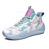 Voguerra Zapatillas de baloncesto para hombre, antideslizantes, ligeras, cómodas, a la moda, al aire libre, para correr, botas deportivas, Blue, 40 2/3 EU