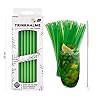 Premium rietjes 20 stuks, 14 cm, groen, made in Germany, herbruikbaar en vaatwasmachinebestendig, met reinigingsborstel…