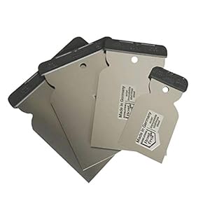 Spatel voor carrosserie, roestvrij staal, 4 stuks, 50 mm, 80 mm, 100 mm, 120 mm