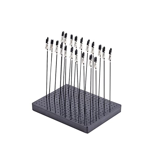 HUBEST Upgraded 20 Pcs Alligator Clip Sticks with Base Holder for Airbrush Hobby Model Parts Models Assemble