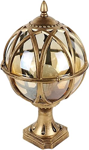 Farol de postes para exteriores WQHPLMD con cristal artesanal de alta gama