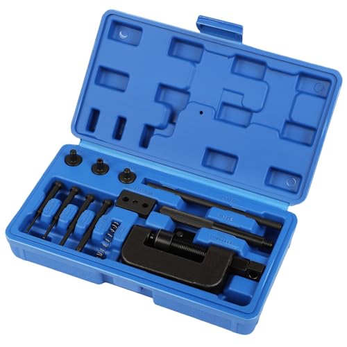 バイクチェーンカッター 自転車チェーン交換工具 420～630汎用 チェーン切りカット 圧入 カシメ ツールセット オートバイ整備セット 専用ケース付