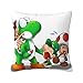 Federa per cuscino Yoshi 18 x 18 pollici moderna federa decorativa quadrata per divano letto auto soggiorno