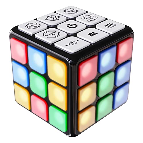Flashing Cube Electronic Music Cube Memory & Brain Game 4-in-1 Handheld Game Toy Novel Cube for 6-12 Years Old Kids Fun Xmas Gift Toy for Boys and Girls and Teens