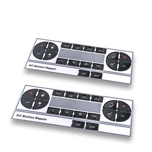Sylong AC Dash Button Repair Kit, Control & Radio Button Replacement Decal Stickers