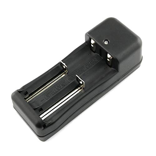 E-Outstanding 4.2V Dual-Slot Flashlight Charger for 18650 Li-ion Batteries - US Plug