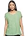 Produktbild TOM TAILOR Damen T-shirt Halbarm aus Chiffon T Shirt, Sundried Turf Green, L EU