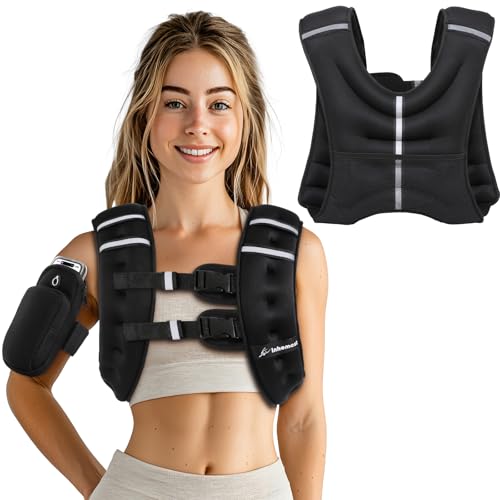 Image of Weighted Vest Weight Vest for Men Women Kids Weights Included with Reflective Stripe, Body Weight Vests Adjustable for Running, Workout, Jogging, Walking