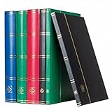 Lighthouse Hardcover Stamp Album Stockbook with 16 Black Pages, Green, LS4/8