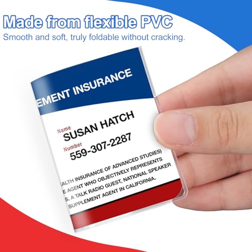 Utron 16 PCS Social Security Card Protector, Clear Waterproof Credit Card Sleeve, Soft Plastic Card Sleeves, Credit Card Sleeve for Credit Card, Medicare Card, Business Card and Social Security Card4