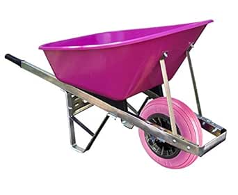 OX 120L Pannensichere Schubkarre, rose, 10