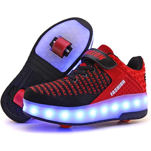 Image of Ylllu Kids LED Roller Skate Shoes with Wheel Light up Roller Shoes Gift for Girls Boys Children