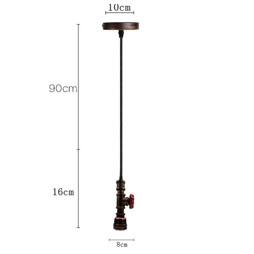Machine V-Intage Steampunk Soffitto a soffitto Lampada a Pendente Fixture Retro Tubo d'Acqua Appeso Lampada da soffitto Ventilatore for Ristorante, Cucina, Soggiorno, Camera da Letto, caffè, Bar