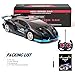 KULARIWORLD Remote Control Car for Boys Fast 1/18 Scale Rechargeable RC Vehicle Cars Toys Xmas Gifts for Kids High Speed with Headlights (Black Blue)