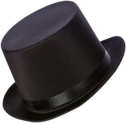 Wicked Costumes Satin Top Hat Black