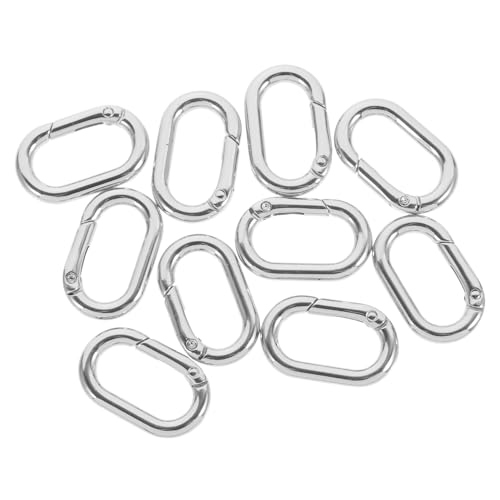 LALAFINA Oval Spring Ring Buckle Portable Climbing Buckles Spring Snap Clip for Bag Jewelry Hardware