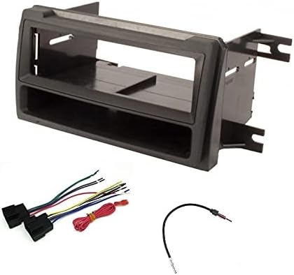 Premium Car Stereo Install Dash Kit, Wire Harness, and Antenna Adapter for Installing an Aftermarket Single Din Radio Made for 2009-2010 Pontiac Vibe