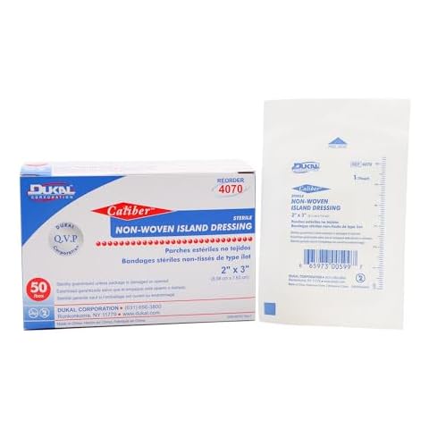 4070 Dressing Caliber Island Wound LF St Cotton 2x3" Non-Woven 50 Per Box Part No. 4070 by- Dukal Corporation Cover