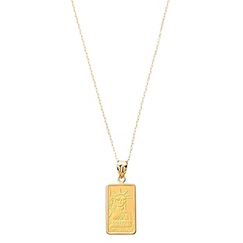 ネックレス K24 自由の女神 楽天市場】インゴッド ネックレス K24 1g 自由の女神 リバティ