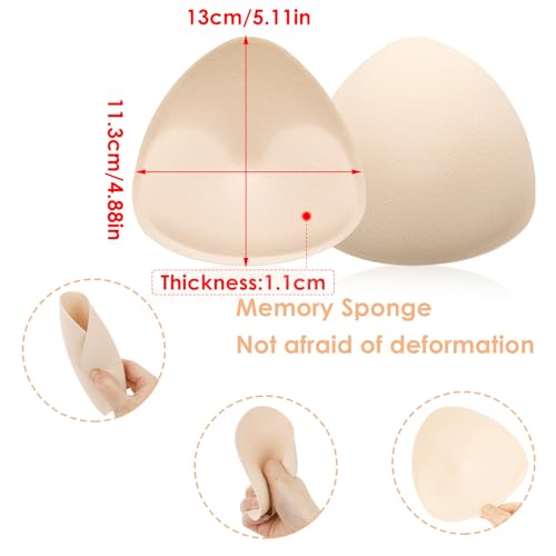 Sibba 1Paar BH-Einlagen Einsätze BH Insert Pads Push up Bra Dreieckige BH Polsterung Einlagen Wiederverwendbar Atmungsaktive Herausnehmbare Brustvergrößerer für Sport BH Bikini Tops Bademode Hautfarbe
