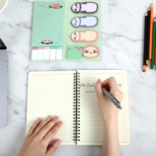 PEOVLVN 440 Blatt Haftnotizen Lustig Haftnotizen Seitenmarker Aufkleber Sticky Notes Haftnotizen Kinder Motiv Cute Animals für Faultier Geschenk Schulklasse Büro Beschreibbare und Entfernbare