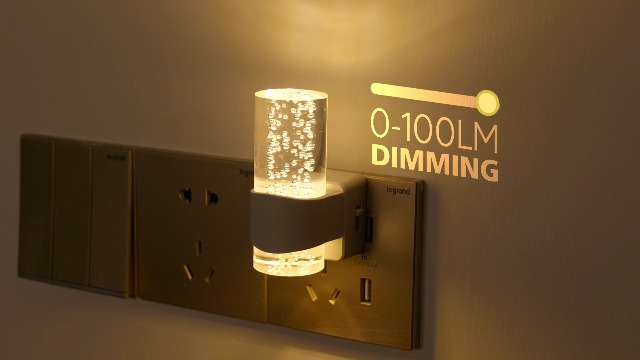 Image of Night Lights Plug into Wall, Dimmable LED Night Light with Dusk to Dawn Sensor, Plug in Night Light Brightness Adjustable, 2 Pack 3000K Acrylic Nightlight for Bathroom Hallway