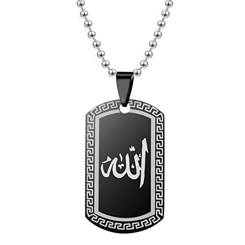 Via Mazzini Stainless Steel Muslim Islam Allah Pendant Necklace With Chain For Men And Boys (NK0923)