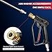 Short Pressure Washer Gun with Swivel, Anti-Tangle Design, Max 4000 PSI, Heavy Duty, 3/8