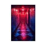 Liminal Space Art Print – Eerie Backrooms Decor for Vaporwave, Surrealist Room Aesthetic Modern Wall Prints Abstract Geometric Minimalist Art Framed Canvas Prints For Office Bedroom Wall Decor 12x18in