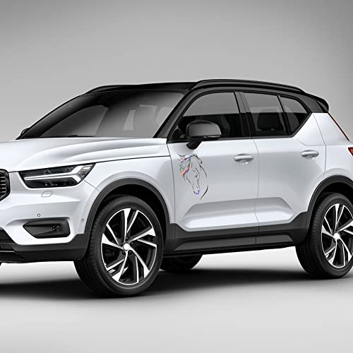 iSpchen Autoaufkleber,5 Stück 3D Pferd Tier Aufkleber Personalisierte Karosserie Aufkleber Motorhaube Dekorative Aufkleber Auto Tuning Styling Selbstklebende Vinyl Aufkleber,17 * 10,5cm