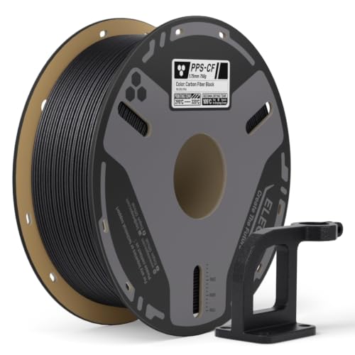 Image of ELEGOO Carbon Fiber PPS 3D Printer Filament 1.75mm Black 0.75KG, High Temp