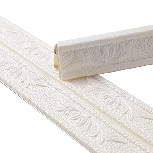 La Mejor review de Molduras decorativas para cocinas los más recomendados. 33 Uwariloy Moldura Espuma PE 3D autoadhesiva - moldura Corona para despegar y Pegar para Pared,Líneas Pared Papel Tapiz Impermeable para Cocina, baño, Oficina, Hotel