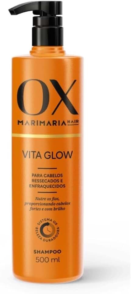 Shampoo Vita Glow Ox Mari Maria Hair para Cabelos Ressecados e Enfraquecidos 500ml