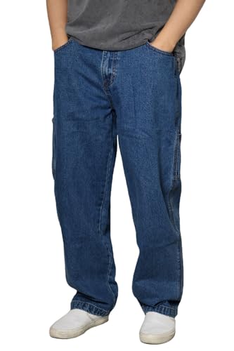 URBANJ Men's Relaxed Fit Carpenter Jean Denim Work Pant (US