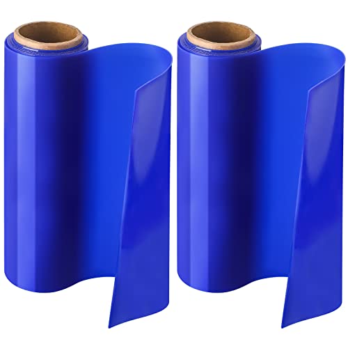 Treela 2 Rolls Non Slip Material Roll, 8 Inch x 3.25 ft Silicone Roll Cut to Size Blue Non Slip Mat Large Table Pads for Baking Drawer Crafts Counter Eating Aids Drawer