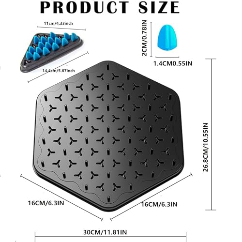 Image of Mashes Chain Triangle Chess Game Triggle Rubber Band Game for Kids & Adults, Fun Family Board Game, Brain Teaser Puzzle, Interactive Chess Set for 2-4 Players, Multicolour