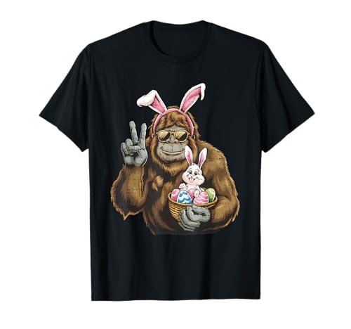 Cute Bigfoot Bunny Sasquatch Easter Day Mens Boys Teens Kids T-Shirt