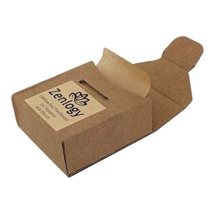 Zenlogy Unbleached Parchment Paper Squares - Perfect for Storing, Freezing, Separating, Baking, Diamond Painting (2x2 - 400 sheets)