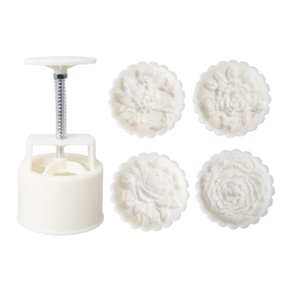 Elnwnnkc 150G Mold 3D Rose Shaped Stamps Cookie Cutter Or 200G Baking Accessories Mid-Autumn Festival