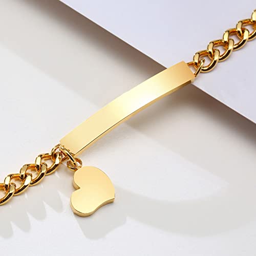 Customize Bracelets Gift For Couples - His & Her Matching Bracelet, Men Women Promise Cuban Chain Id Bracelet, Christmas Valentine's Day Gift To Boyfriend Husband Wife #TOP4