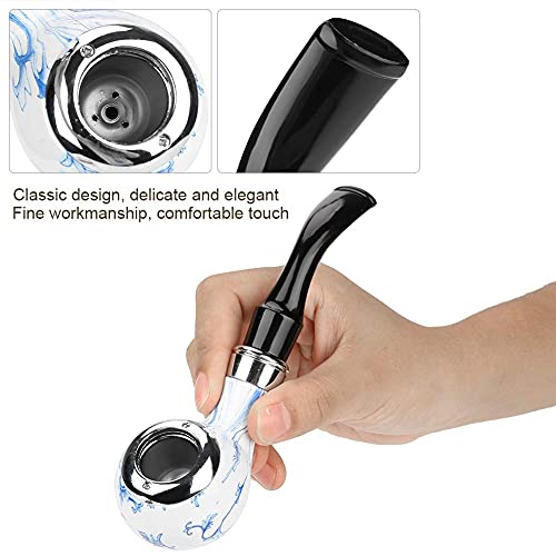 Bigbigme Tobacco Pipe, Blue And White Smoking Pipe, Mini Tobacco Pipe Tobacco Durable Pipe Classic Retro Sailor Pipe Wood Pipe Accessories #TOP1