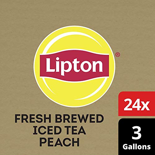 Lipton Peach Unsweetened Iced Tea Bags Black Made With Tea Leaves Sourced From Rainforest Alliance Certified Farms, 3 Gallon, Pack Of 24 #TOP1