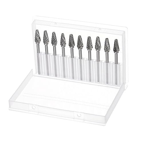 Fresas de Carburo HARFINGTON 10 piezas 3mm eje 6mm cabeza miniatura 6
