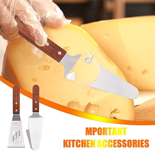 Wood Handle Pie Server And Cake Server Set Stainless Steel Set For Cutting And Serving Desserts, Brownies #TOP3