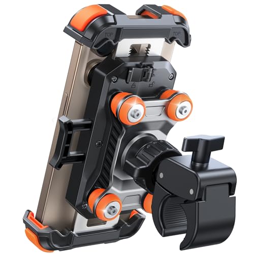 Support téléphone vélo anti-vibration JOYROOM sécurisé orange
