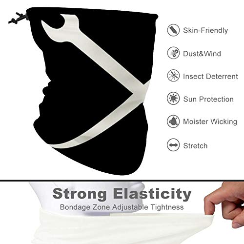 Winter Warmer Neck Gaiter Mask,Ironworker Crossed Tools Double-Layer Velvet Face Cover UV Protection Dust Bandana Balaclava Reusable Skiing Scarf for Outdoor Cycling Fishing