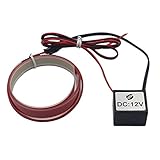  12v Elektrolumineszenz Panel El Band leuchtschnur Zurück Licht 6 Farben Mit Inverter - Rot, 0.38mm