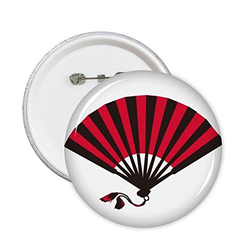 Badge Japonais Bouton Décoration Vêtements Pins Motif Éventail 5Pcs