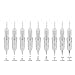 10 PCS Intelli Needle Cartridge For Intelli Digital Permanent Make Up Machine - Tattoo Needles Eyeliner Hair Strokes Nano Strokes Microshading Lips Tattoo Supplies(1RL .35mm)
